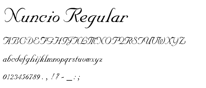 Nuncio Regular font